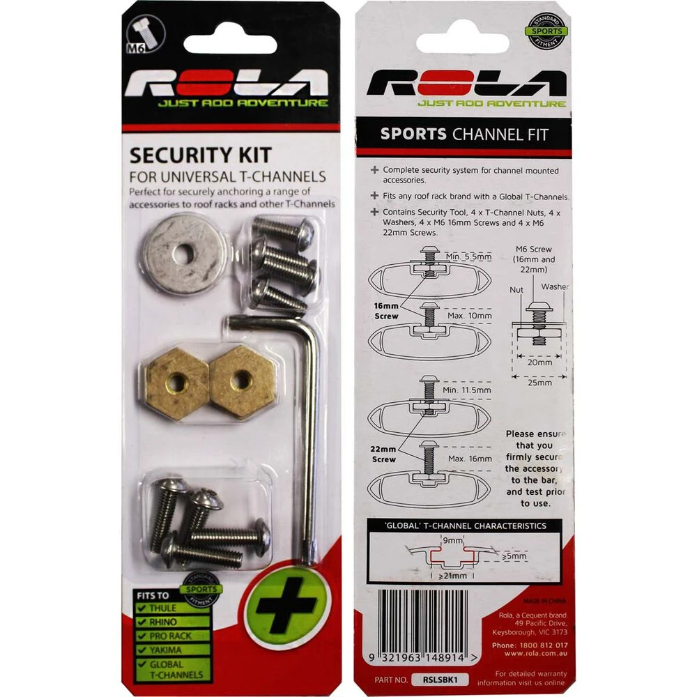 Rola Roof Rack Security Fastener Kit 4 Rola Roof Rack Security Fastener Kit - Image 2